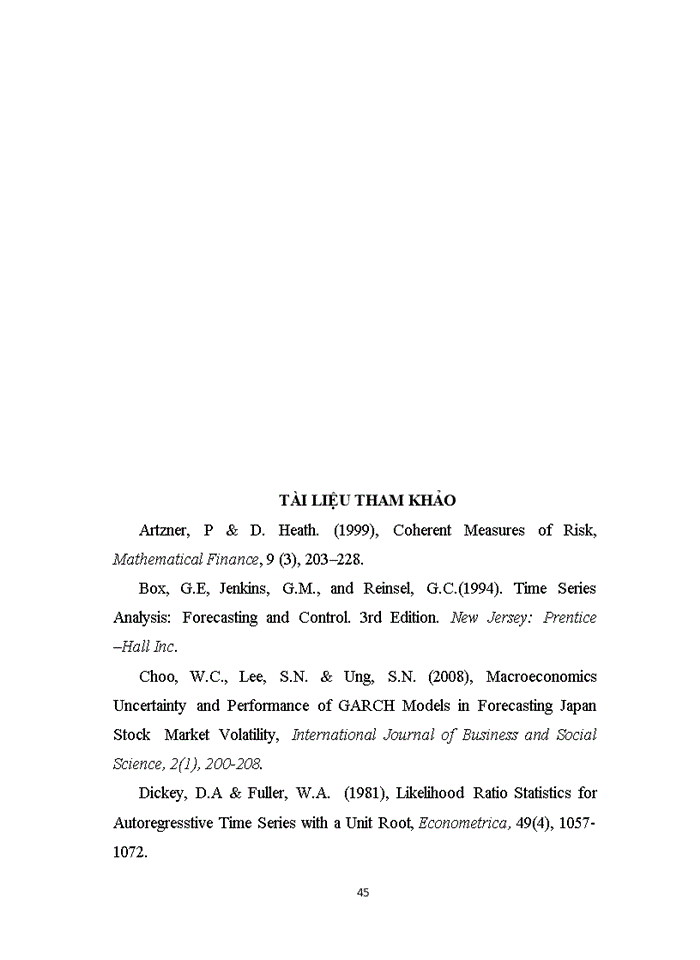 image for page Sử dụng mô hình ARCH-GARCH phân tích rủi ro cổ phiếu Ngân hàng TMCP Công Thương Việt Nam