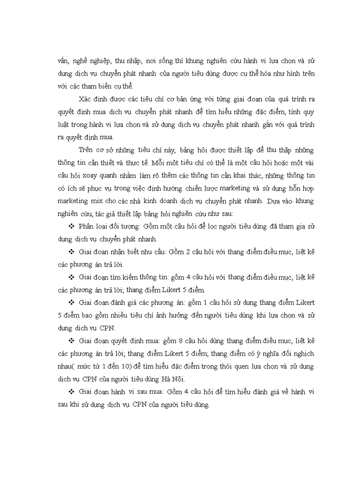 image for page Ths Nghiên cứu hành vi lựa chọn và sử dụng dịch vụ chuyển phát nhanh của khách hàng trên địa bàn Hà Nội và đề xuất một số giải pháp marketing cho công ty GNN express