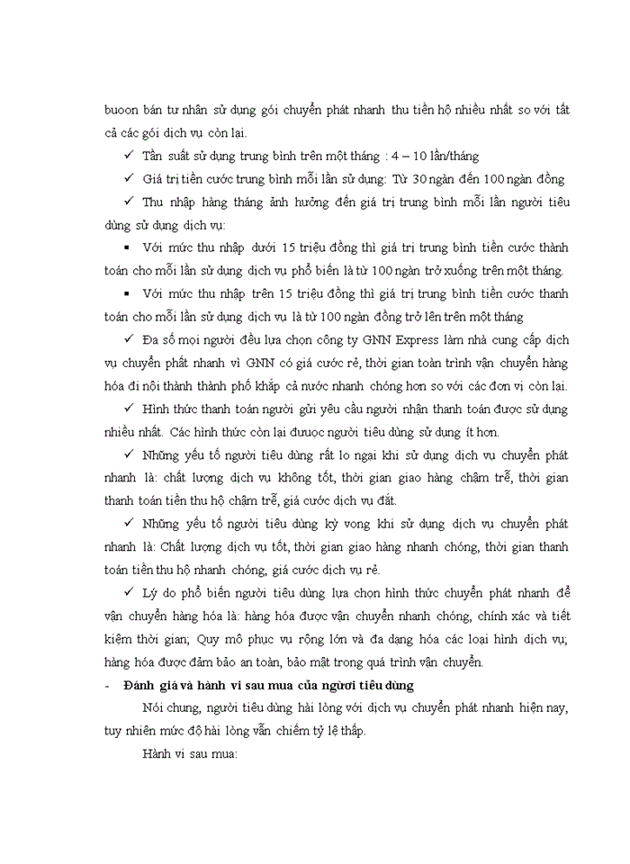 image for page Ths Nghiên cứu hành vi lựa chọn và sử dụng dịch vụ chuyển phát nhanh của khách hàng trên địa bàn Hà Nội và đề xuất một số giải pháp marketing cho công ty GNN express