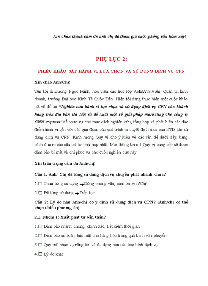 image for page Ths Nghiên cứu hành vi lựa chọn và sử dụng dịch vụ chuyển phát nhanh của khách hàng trên địa bàn Hà Nội và đề xuất một số giải pháp marketing cho công ty GNN express