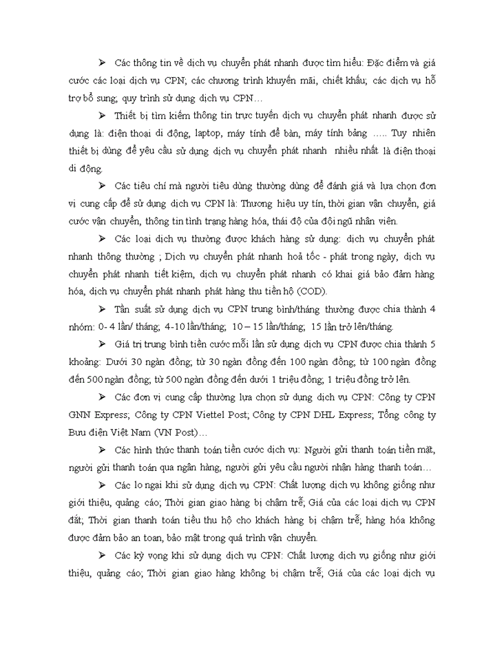 image for page Ths NGHIÊN CỨU HÀNH VI LỰA CHỌN VÀ SỬ DỤNG DỊCH VỤ CHUYỂN PHÁT NHANH CỦA KHÁCH HÀNG TRÊN ĐỊA BÀN HÀ NỘI VÀ ĐỀ XUẤT MỘT SỐ GIẢI PHÁP MARKETING CHO CÔNG TY GNN EXPRESS