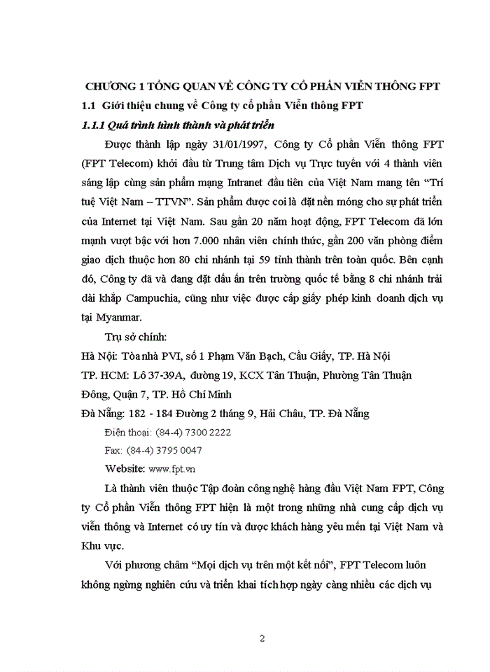 image for page BÁO CÁO TẠI CÔNG TY CỔ PHẦN VIỄN THÔNG FPT