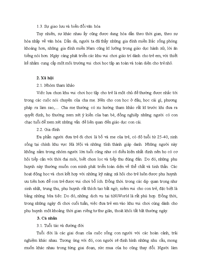 image for page Phân tích các yêu tố ảnh hưởng đến lựa chọn dịch vụ vui chơi giáo trí trẻ em tại tiNiWorld của các bậc phụ huynh