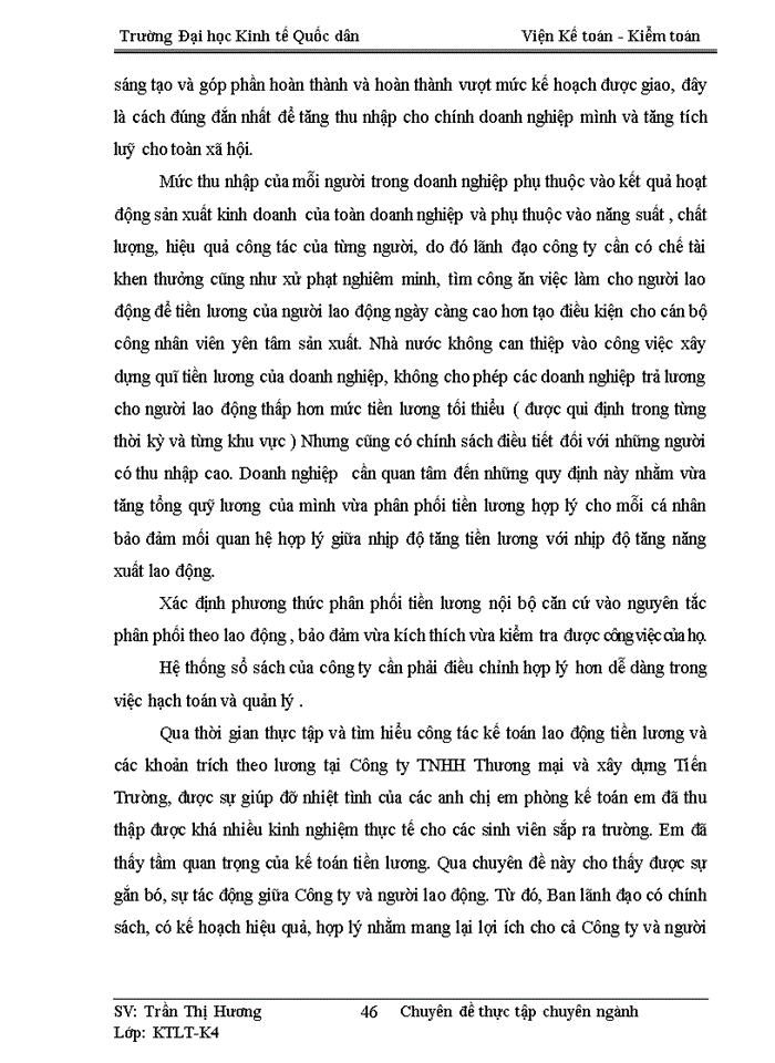 image for page Hoàn thiện kế toán tiền lương và các khoản trích theo lương tại Công ty Trách nhiệm hữu hạn Thương mại và xây dựng Tiến Trường