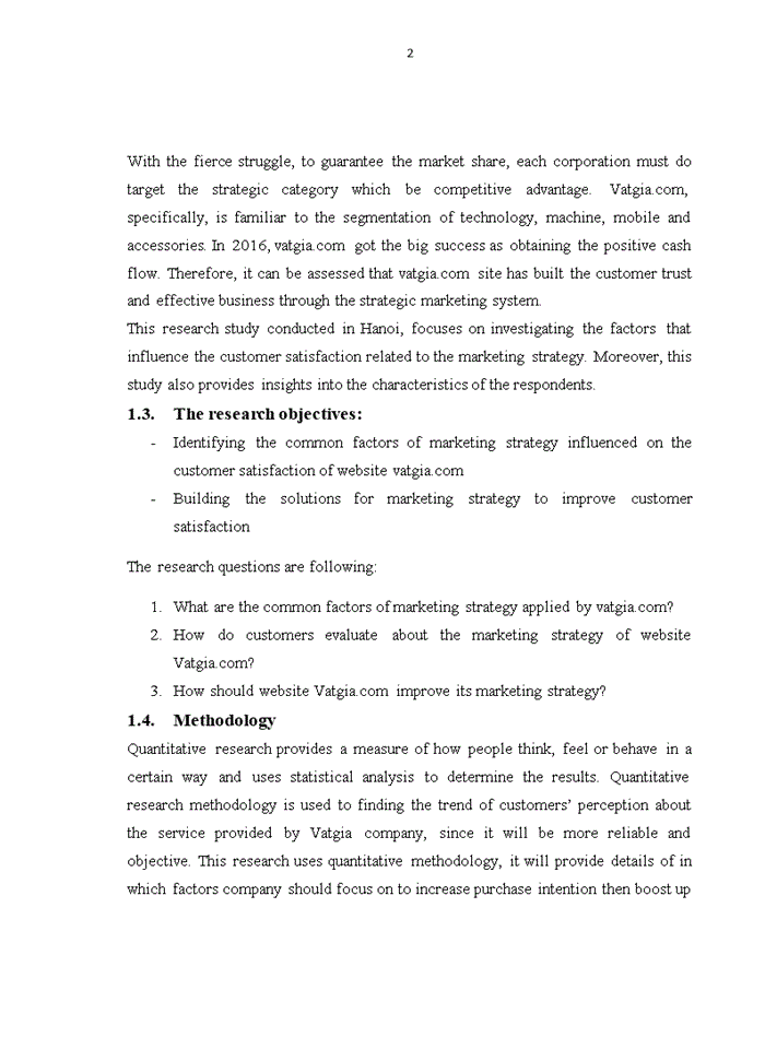 image for page SUGGESTIONS TO IMPROVE SERVICE THE ELEMENTS OF MKT STRATEGY AND CUSTOMER SATISFACTION AT VATGIA COM