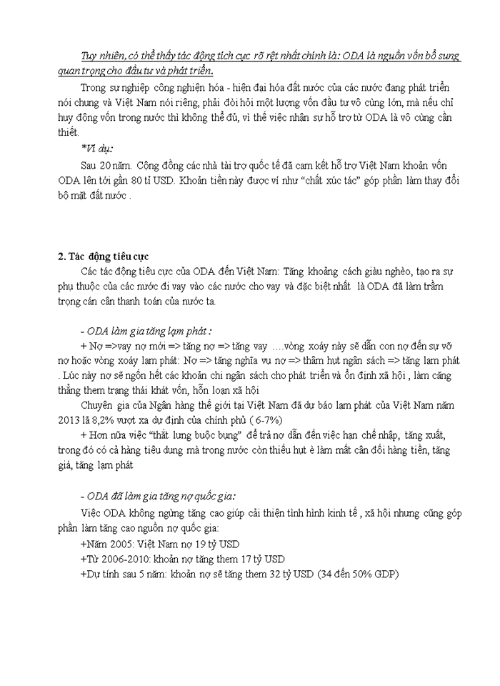 image for page THỰC TRẠNG THU HÚT VÀ SỬ DỤNG VỐN ODA TẠI VIỆT NAM