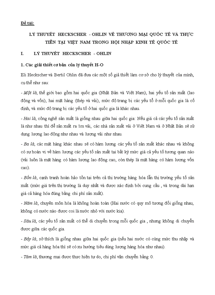 image for page LÝ THUYẾT HECKSCHER - OHLIN VỀ THƯƠNG MẠI QUỐC TẾ VÀ THỰC TIỄN TẠI VIỆT NAM TRONG HỘI NHẬP KINH TẾ QUỐC TẾ