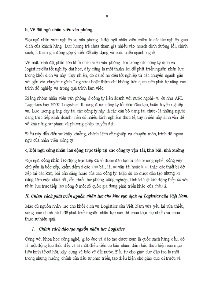 image for page Thực trạng nguồn nhân lực Logistics và giải pháp phát triển trong những năm tới