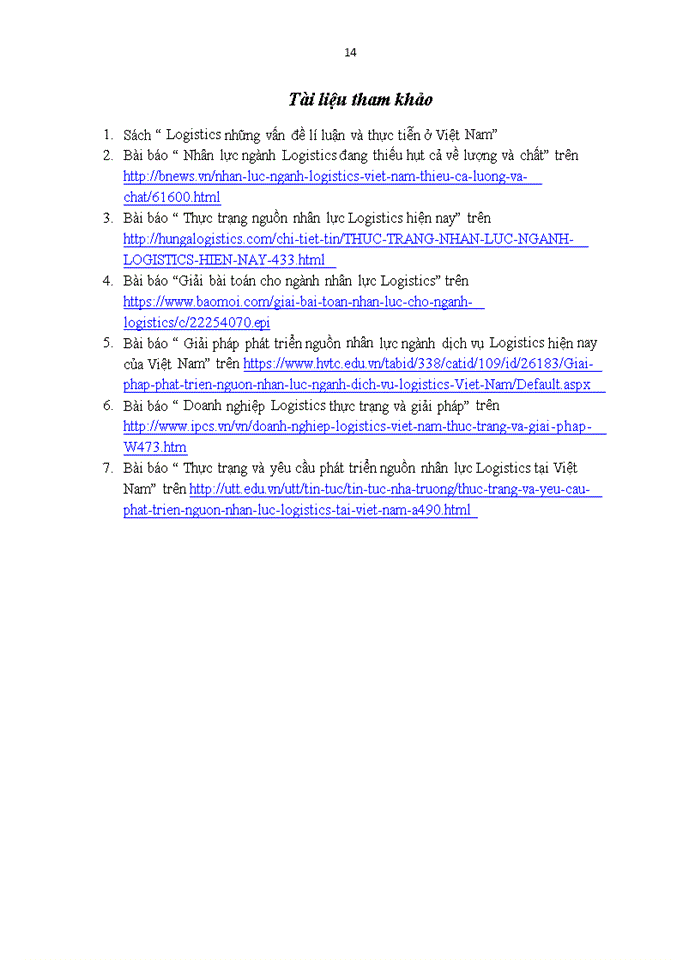 image for page Thực trạng nguồn nhân lực Logistics và giải pháp phát triển trong những năm tới