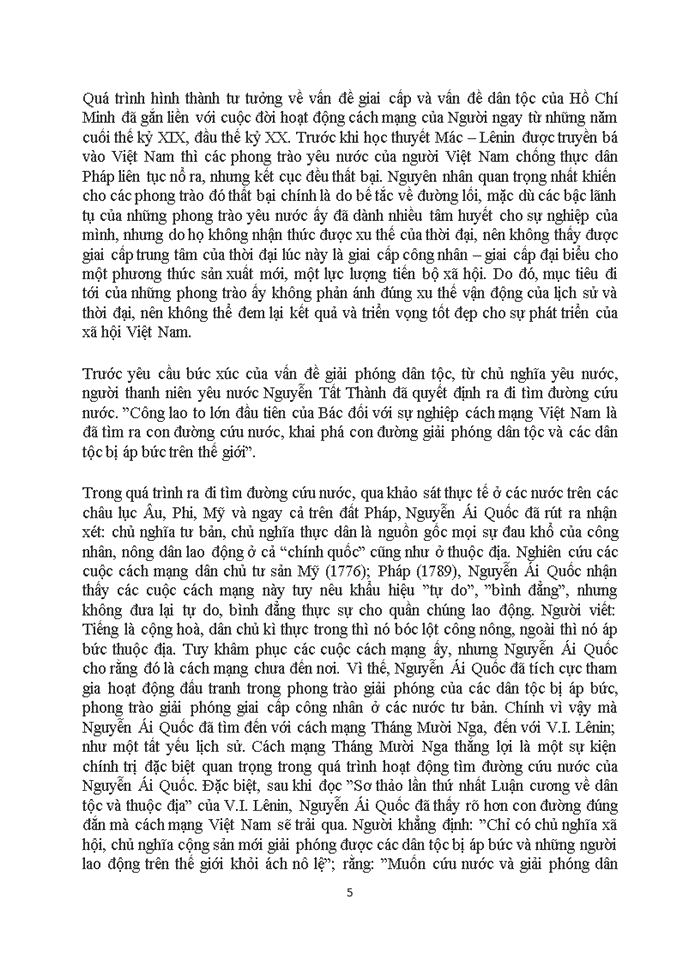 image for page Tư tưởng Quan điểm của Hồ Chí Minh về vấn đề giai cấp