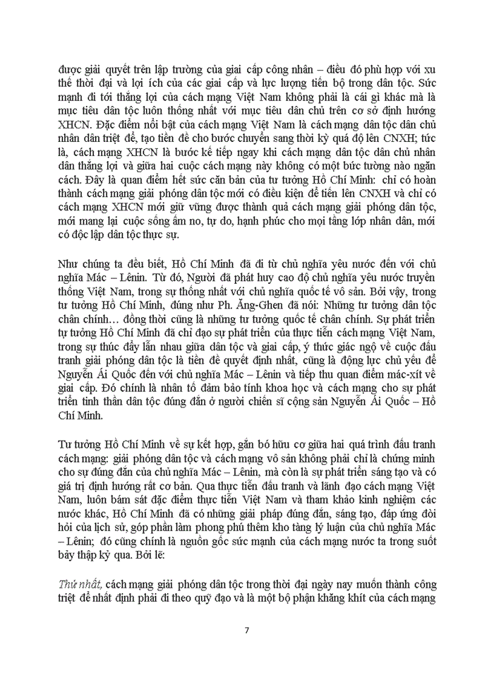 image for page Tư tưởng Quan điểm của Hồ Chí Minh về vấn đề giai cấp