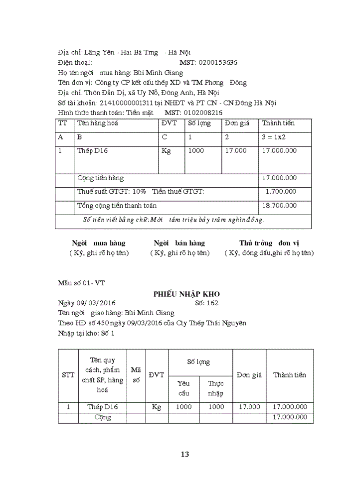image for page Hoàn thiện kế toán nguyên vật liệu và công cụ dụng cụ tại Công ty CP kết cấu thép XD và TM Phương Đông
