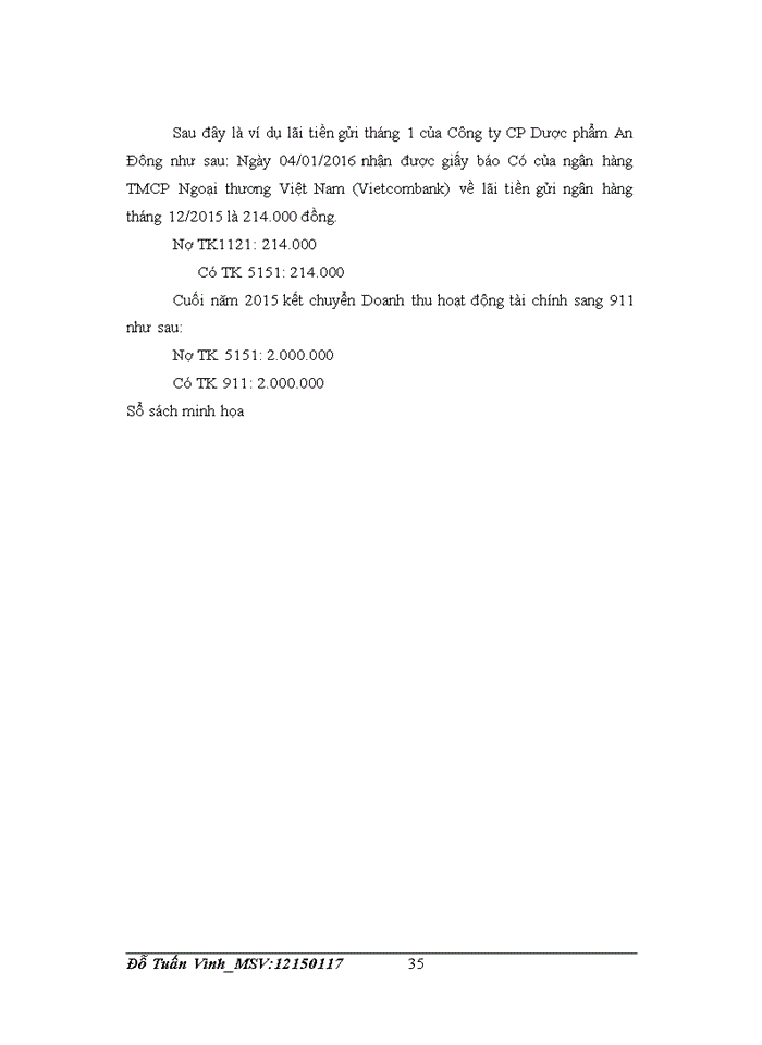 image for page Hoàn thiện kế toán doanh thu và thu nhập tại Công ty CP Dược phẩm An Đông