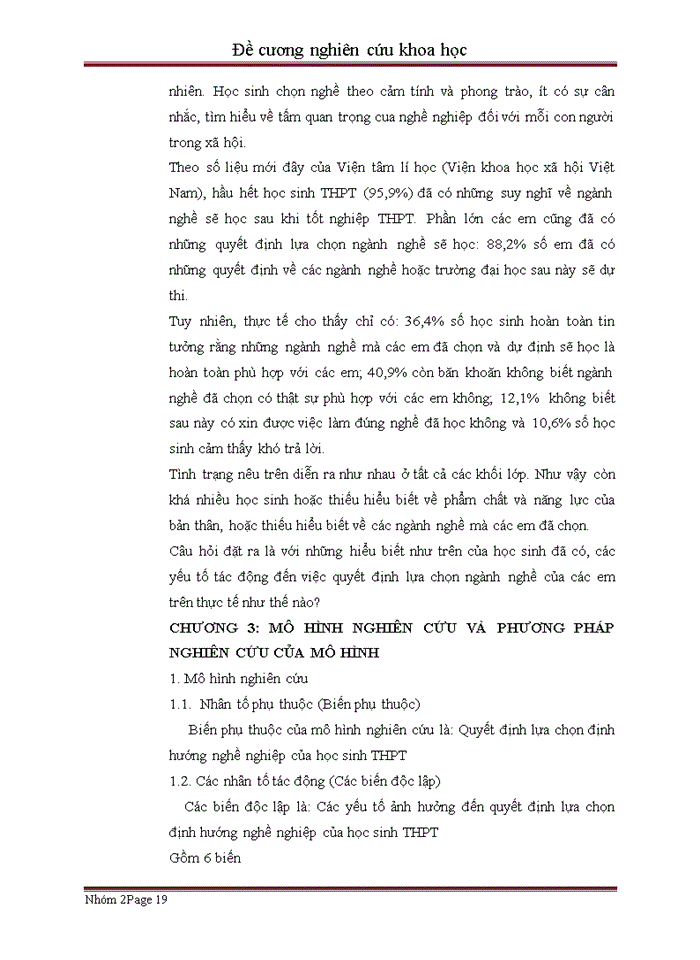 image for page Các yếu tố ảnh hưởng tới quyết định lựa chọn định hướng nghề nghiệp của học sinh THPT