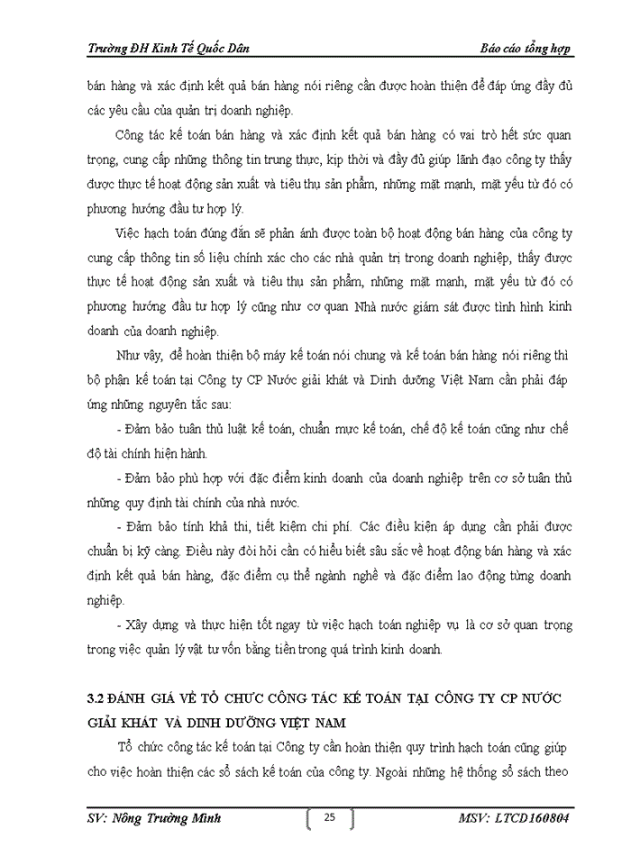 image for page Hoàn thiện công tác kế toán bán hàng và xác định kết quả bán hàng tại Công ty CP Nước Giải Khát và Dinh dưỡng Việt Nam