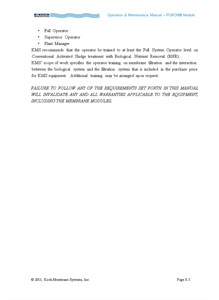 image for page Tiếng anh OPERATION AND MAINTENANCE MANUAL