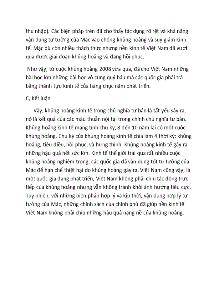 image for page Triết mác LÝ LUẬN CHỦ NGHĨA MAC-LENIN VỀ KHỦNG HOẢNG KINH TẾ VÀ SỰ VẬN DỤNG Ở VIỆT NAM