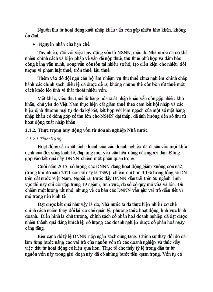 THỰC TRẠNG HUY ĐỘNG VÀ SỬ DỤNG NGUỒN VỐN ĐẦU TƯ TRONG NƯỚC TẠI VIỆT NAM TỪ NĂM 2011 ĐẾN NĂM 2O15