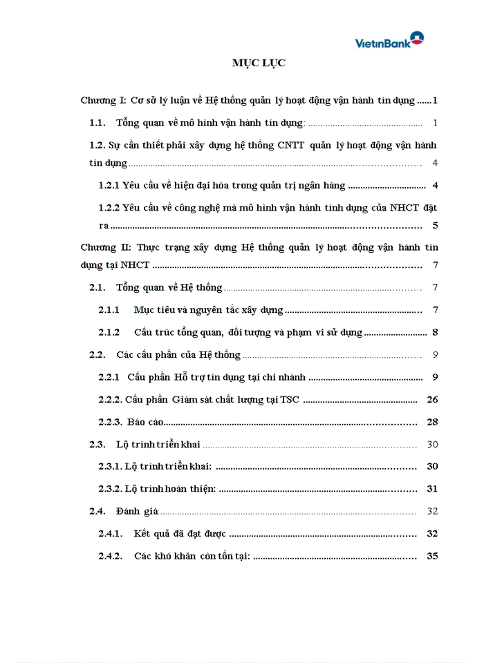 image for page Xây dựng Hệ thống CNTT quản lý hoạt động vận hành tín dụng Vietinbank credit operation management support