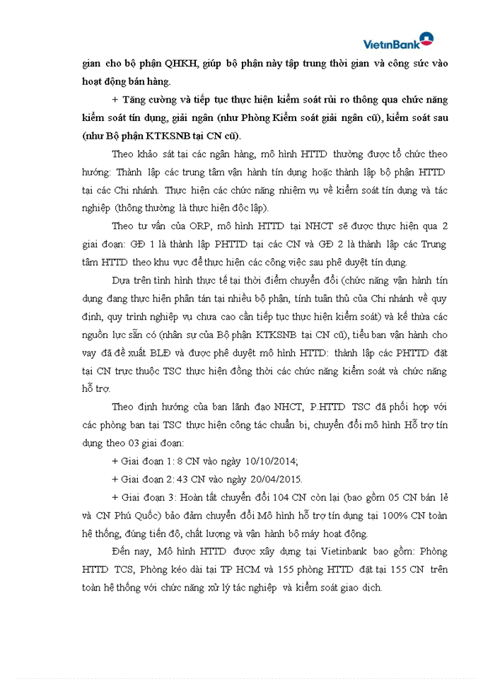 image for page Xây dựng Hệ thống CNTT quản lý hoạt động vận hành tín dụng Vietinbank credit operation management support