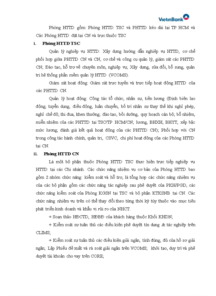 image for page Xây dựng Hệ thống CNTT quản lý hoạt động vận hành tín dụng Vietinbank credit operation management support