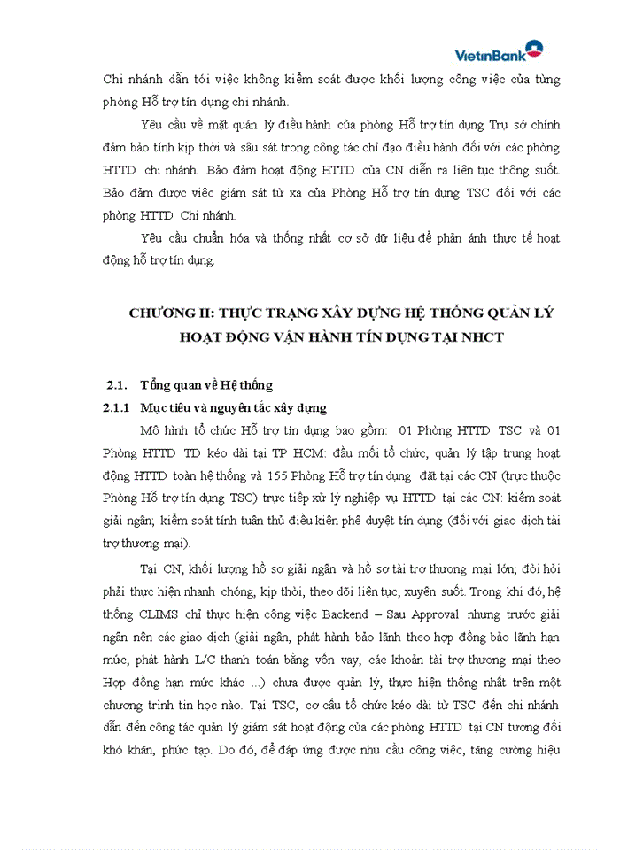 image for page Xây dựng Hệ thống CNTT quản lý hoạt động vận hành tín dụng Vietinbank credit operation management support
