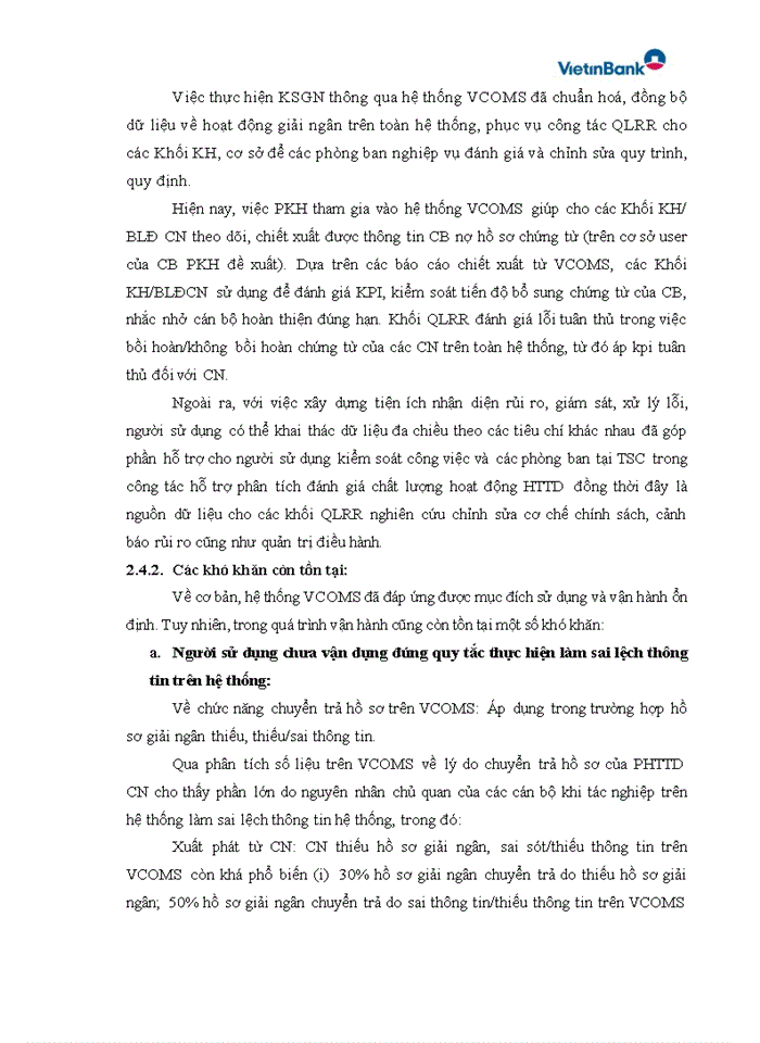 image for page Xây dựng Hệ thống CNTT quản lý hoạt động vận hành tín dụng Vietinbank credit operation management support