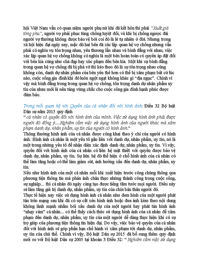 image for page QUYỀN ĐƯỢC NHÀ NƯỚC BẢO HỘ VỀ TÍNH MẠNG DANH DỰ UY TÍN VÀ NHÂN PHẨM