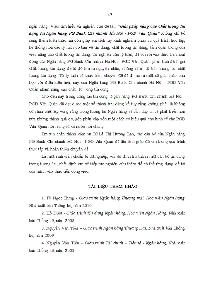 image for page GIẢI PHÁP NÂNG CAO CHẤT LƯỢNG TÍN DỤNG TẠI NGÂN HÀNG PG BANK CHI NHÁNH HÀ NỘI - PGD VĂN QUÁN