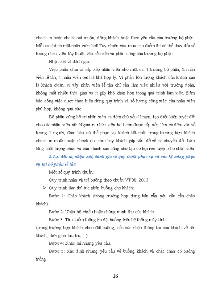 image for page BÁO CÁO TẠI CÁC BỘ PHẬN NGHIỆP VỤ TRONG KHÁCH SẠN