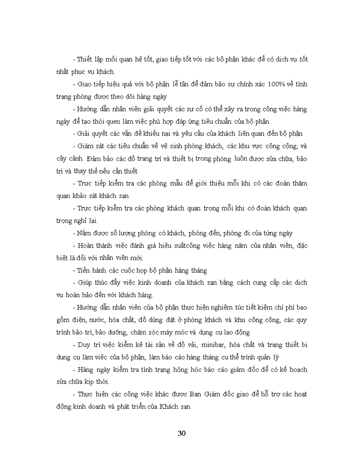 image for page BÁO CÁO TẠI CÁC BỘ PHẬN NGHIỆP VỤ TRONG KHÁCH SẠN