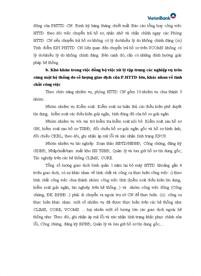 image for page Xây dựng Hệ thống CNTT quản lý hoạt động vận hành tín dụng Vietinbank credit operation management support