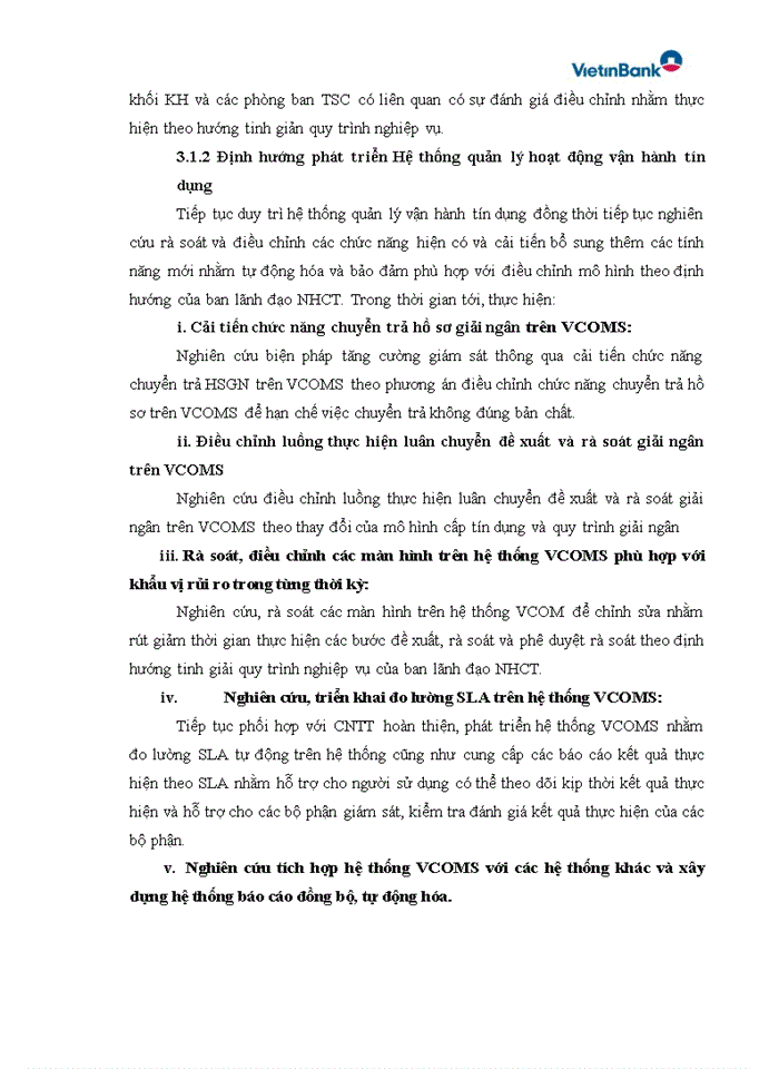 image for page Xây dựng Hệ thống CNTT quản lý hoạt động vận hành tín dụng Vietinbank credit operation management support