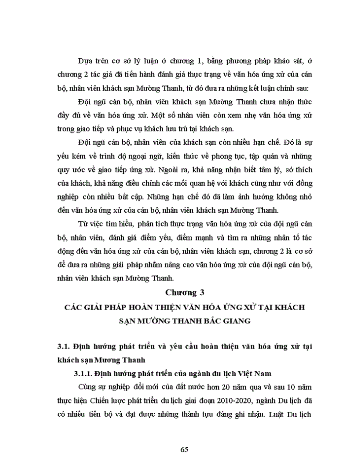 image for page Hoàn thiện văn hóa ứng xử tại khách sạn Mường Thanh ở Bắc Giang