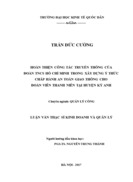 Ths Hoàn thiện công tác truyền thông của Đoàn TNCS Hồ Chí Minh trong xây dựng ý thức chấp hành an toàn giao thông cho Đoàn viên Thanh niên tại huyện Kỳ Anh