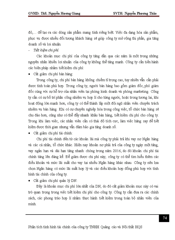 image for page Phân tích tình hình tài chính của công ty Trách nhiệm hữu hạn Quảng cáo và Nội thất HQS giai đoạn 2014-2016