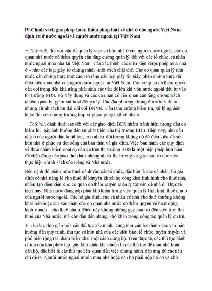 image for page Anh chị hãy đánh giá và phân tích các quy định chính sách pháp luật và thực trạng áp dụng các chính sách ở Việt Nam Đề xuất giải pháp hoàn thiện chính sách pháp luật đó trong thời gian tới Về chính sách nhà ở cho người Việt Nam định cư ở nước ngoài và người nước ngoài tại Việt Nam