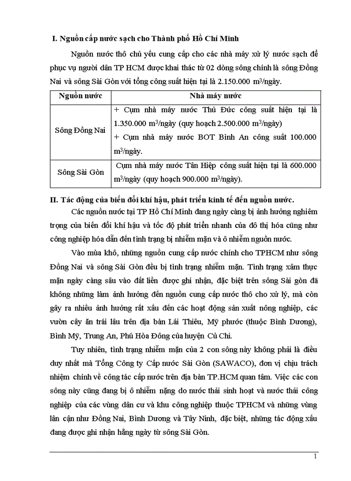 image for page Phát triển nguồn nước bảo đảm cấp nước an toàn cho TPHCM và ứng phó biến đổi khí hậu