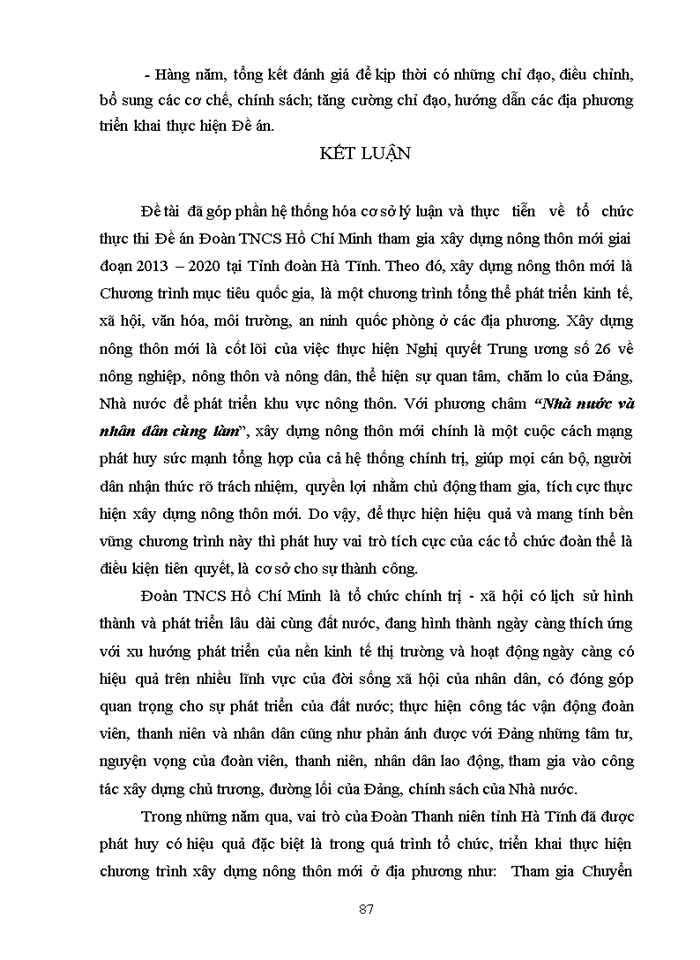 image for page ThS Tổ chức thực thi Đề án Đoàn TNCS Hồ Chí Minh tham gia xây dựng nông thôn mới giai đoạn 2013 2020 tại tỉnh Hà Tĩnh