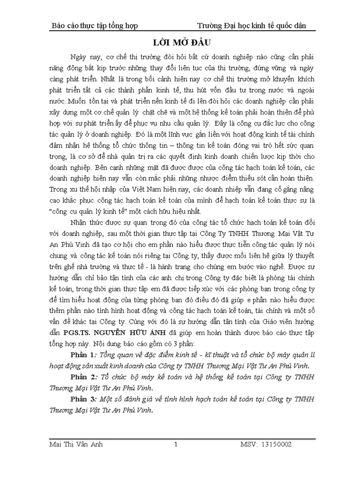 image for page Báo cáo Công Ty Trách nhiệm hữu hạn Thương Mại Vật Tư An Phú Vinh