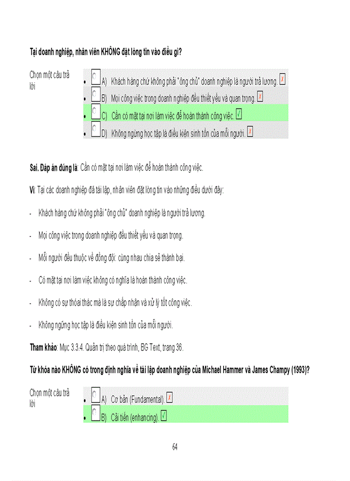 image for page NGÂN HÀNG CÂU HỎI TRẮC NGHIỆM MÔN TÁI LẬP DOANH NGHIỆP