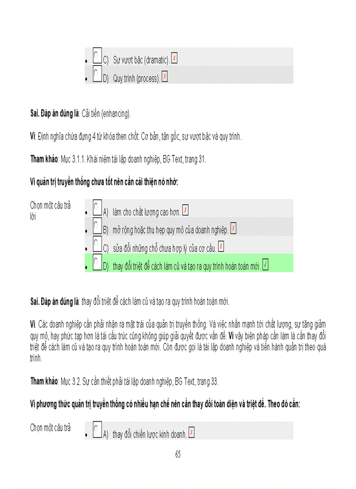 image for page NGÂN HÀNG CÂU HỎI TRẮC NGHIỆM MÔN TÁI LẬP DOANH NGHIỆP