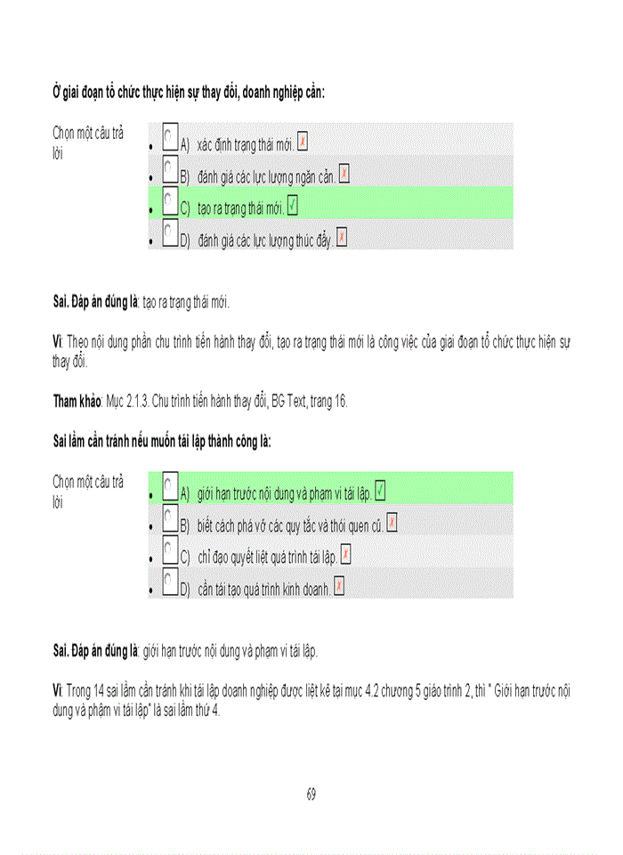 image for page NGÂN HÀNG CÂU HỎI TRẮC NGHIỆM MÔN TÁI LẬP DOANH NGHIỆP