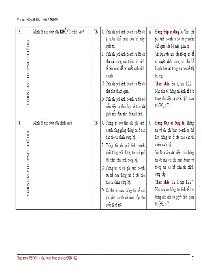 image for page NGÂN HÀNG CÂU HỎI TRẮC NGHIỆM QUẢN TRỊ CHI PHÍ KINH DOANH
