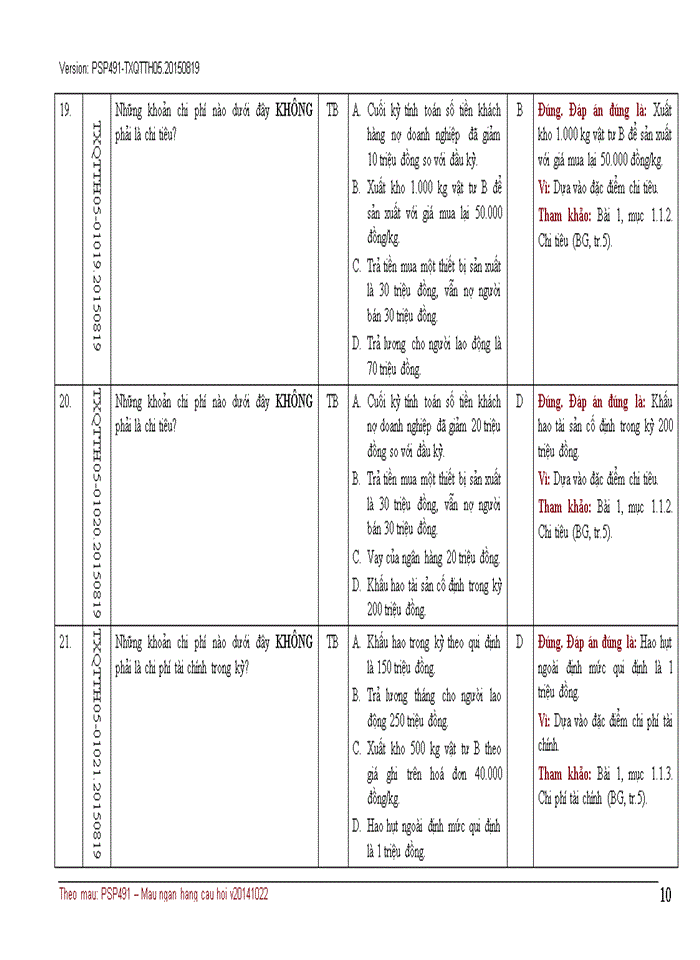 image for page NGÂN HÀNG CÂU HỎI TRẮC NGHIỆM QUẢN TRỊ CHI PHÍ KINH DOANH