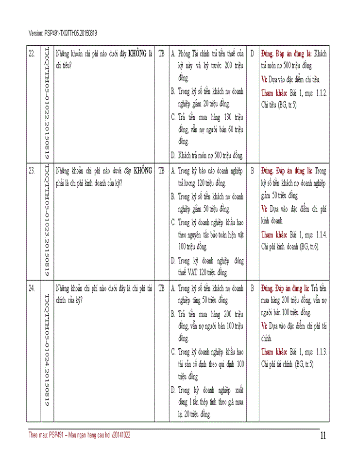 image for page NGÂN HÀNG CÂU HỎI TRẮC NGHIỆM QUẢN TRỊ CHI PHÍ KINH DOANH