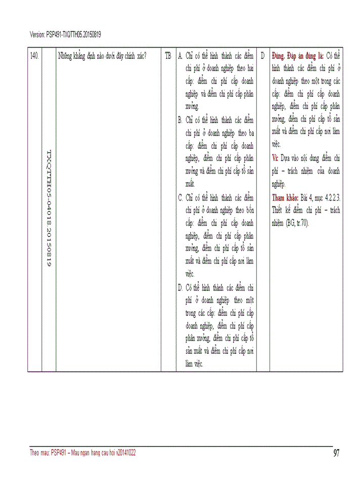 image for page NGÂN HÀNG CÂU HỎI TRẮC NGHIỆM QUẢN TRỊ CHI PHÍ KINH DOANH