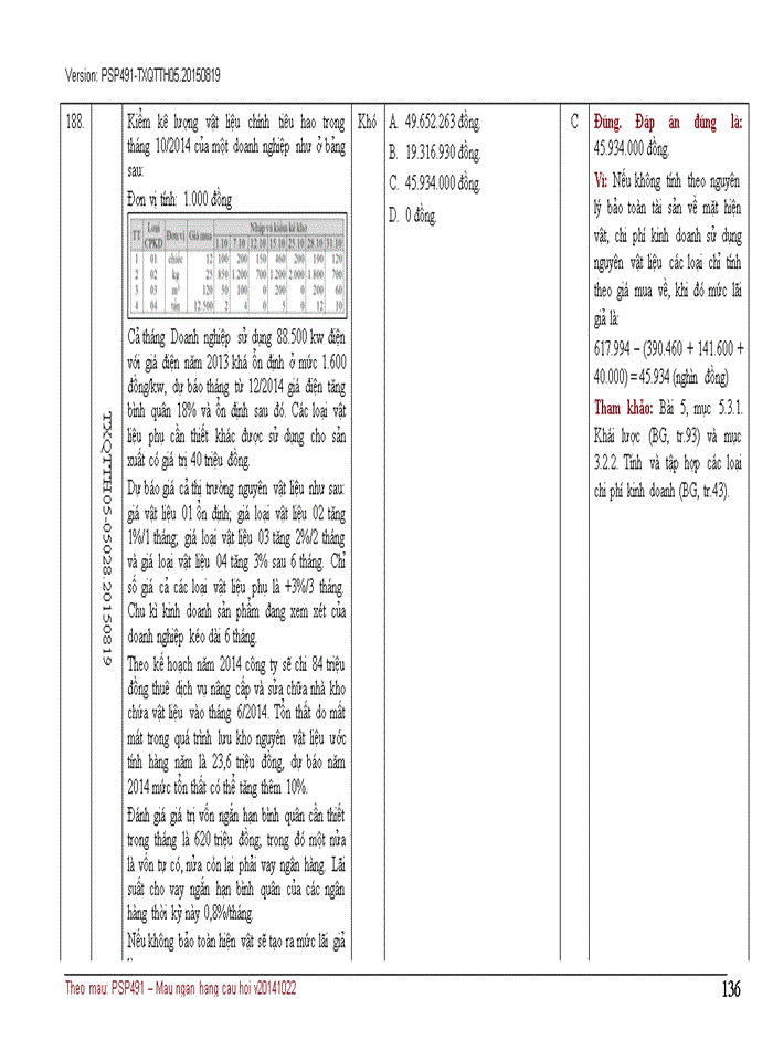 image for page NGÂN HÀNG CÂU HỎI TRẮC NGHIỆM QUẢN TRỊ CHI PHÍ KINH DOANH