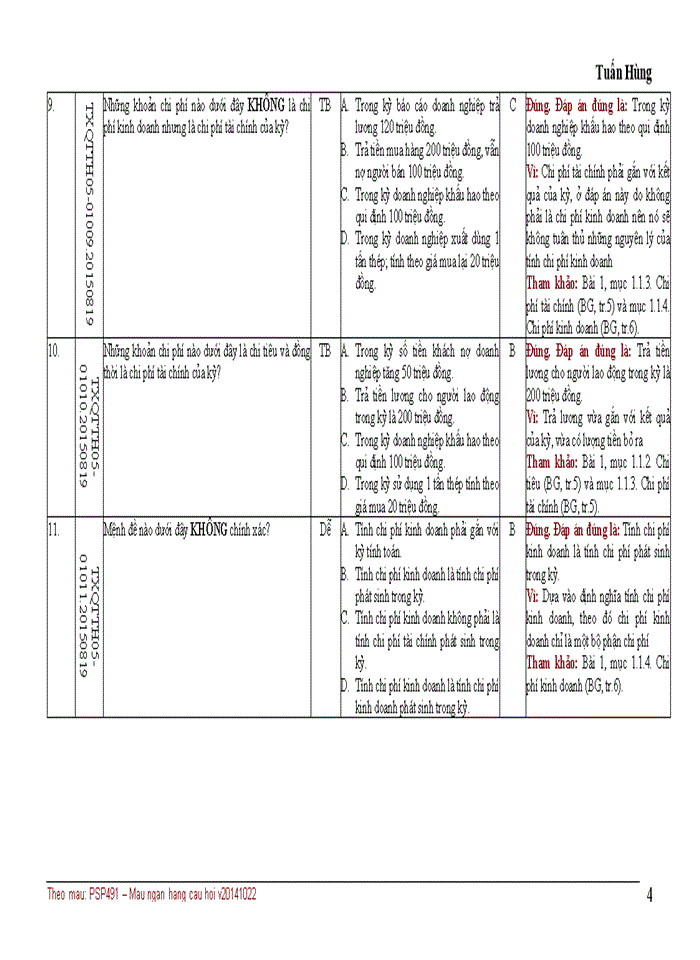 image for page NGÂN HÀNG CÂU HỎI TRẮC NGHIỆM QUẢN TRỊ CHI PHÍ KINH DOANH 3TC