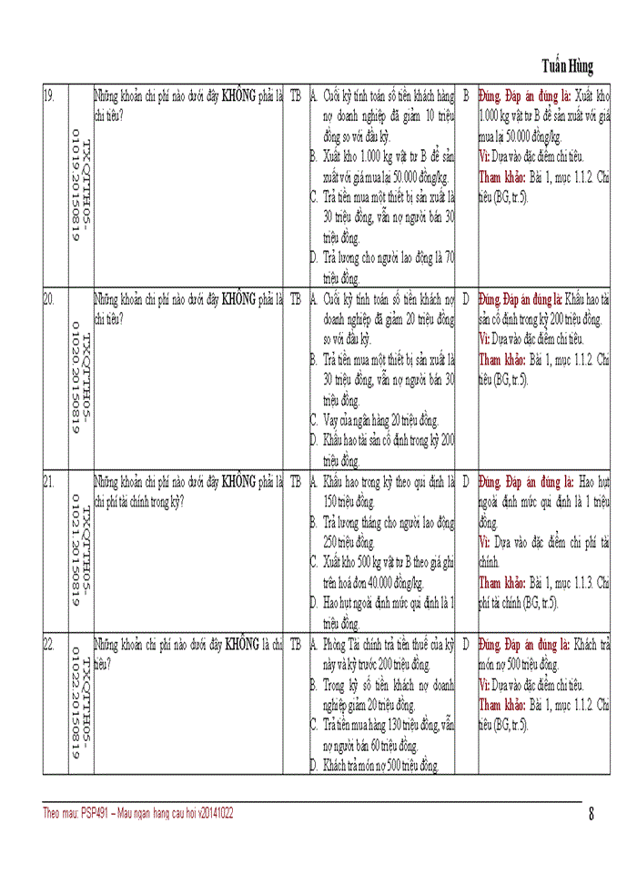 image for page NGÂN HÀNG CÂU HỎI TRẮC NGHIỆM QUẢN TRỊ CHI PHÍ KINH DOANH 3TC